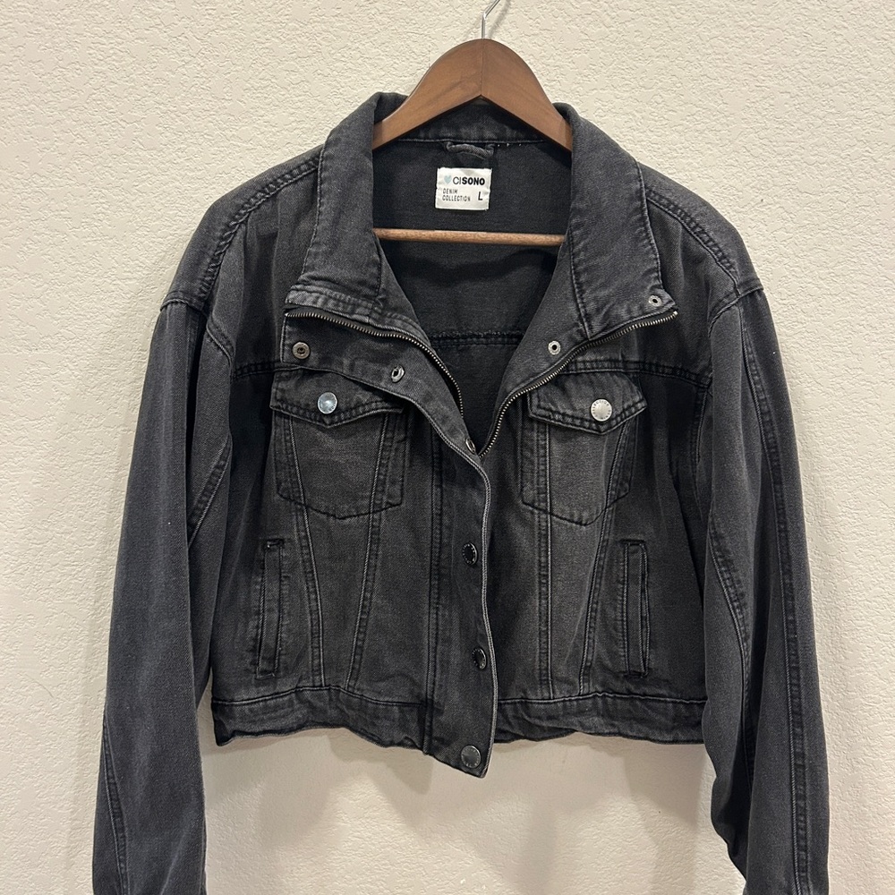 Ci Sono Black Denim Jacket